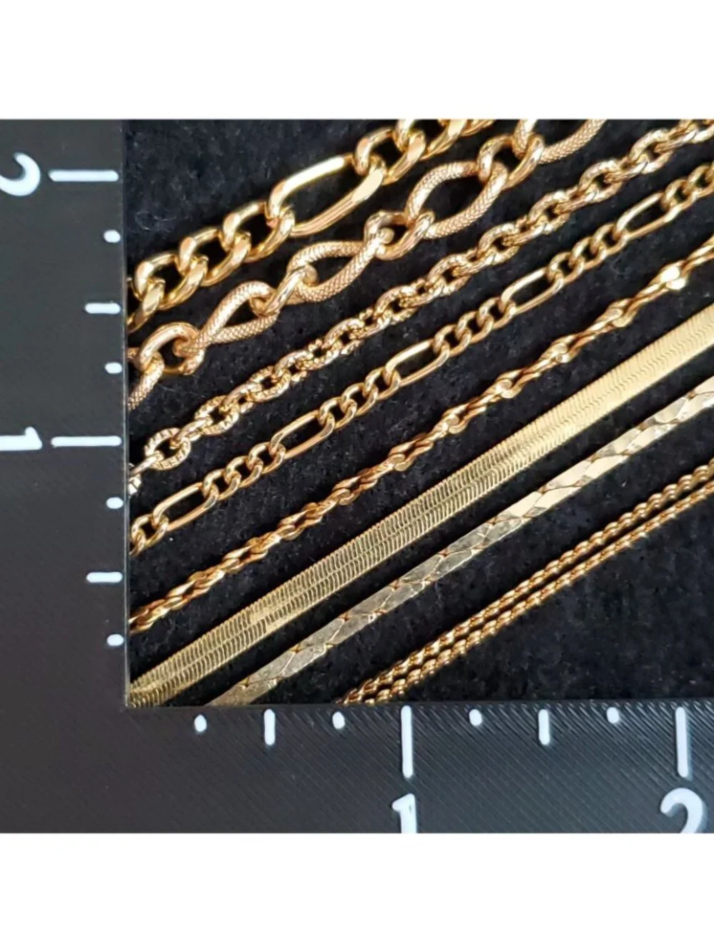 Gold Tone Bracelet Lot of 8 Chain 6-7.5